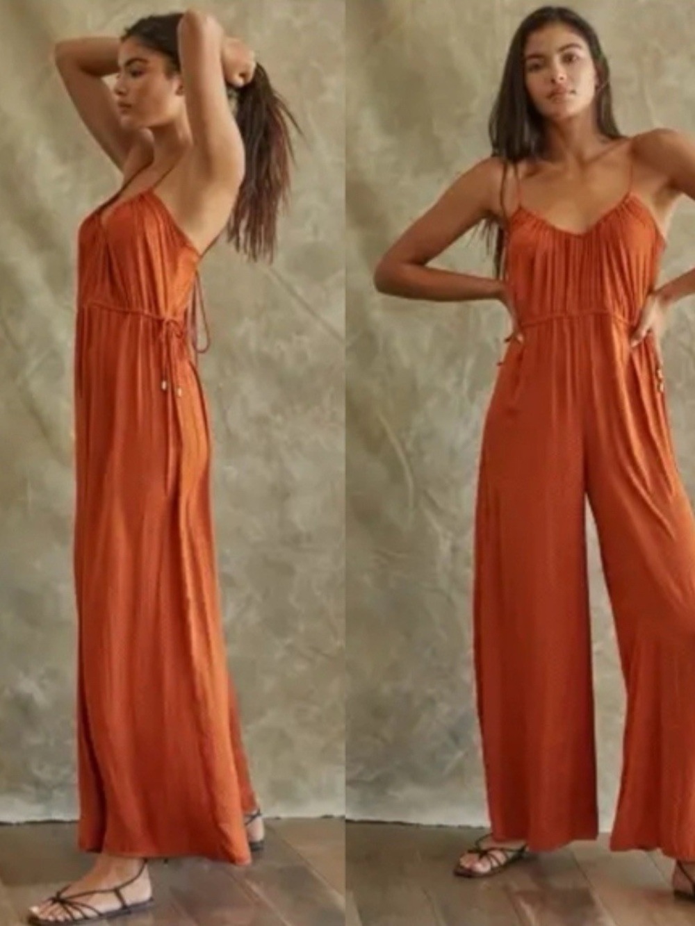 By Together satiny wide leg jumpsuit